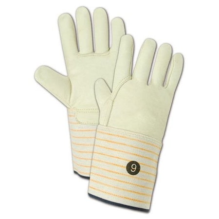 Magid Leather Gloves, Wing Thumb, Tan, 8, 12 PK T6572G-8